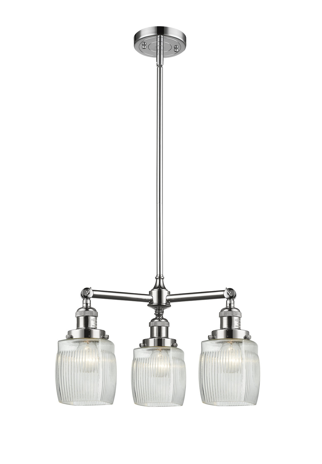 Innovations Franklin Restoration 207-PC-G302 Chandelier Light - Polished Chrome