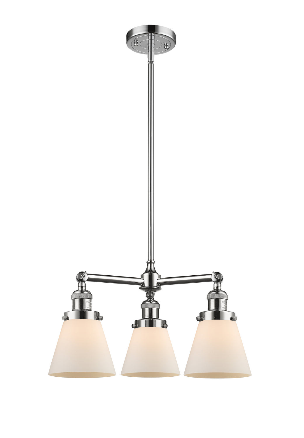 Innovations Franklin Restoration 207-PC-G61 Chandelier Light - Polished Chrome