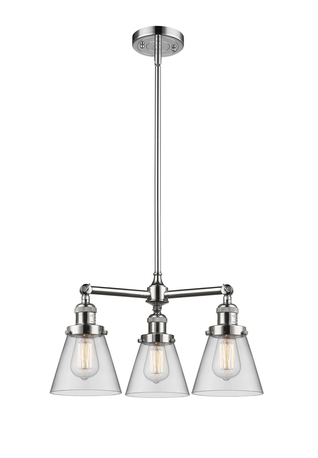 Innovations Franklin Restoration 207-PC-G62 Chandelier Light - Polished Chrome