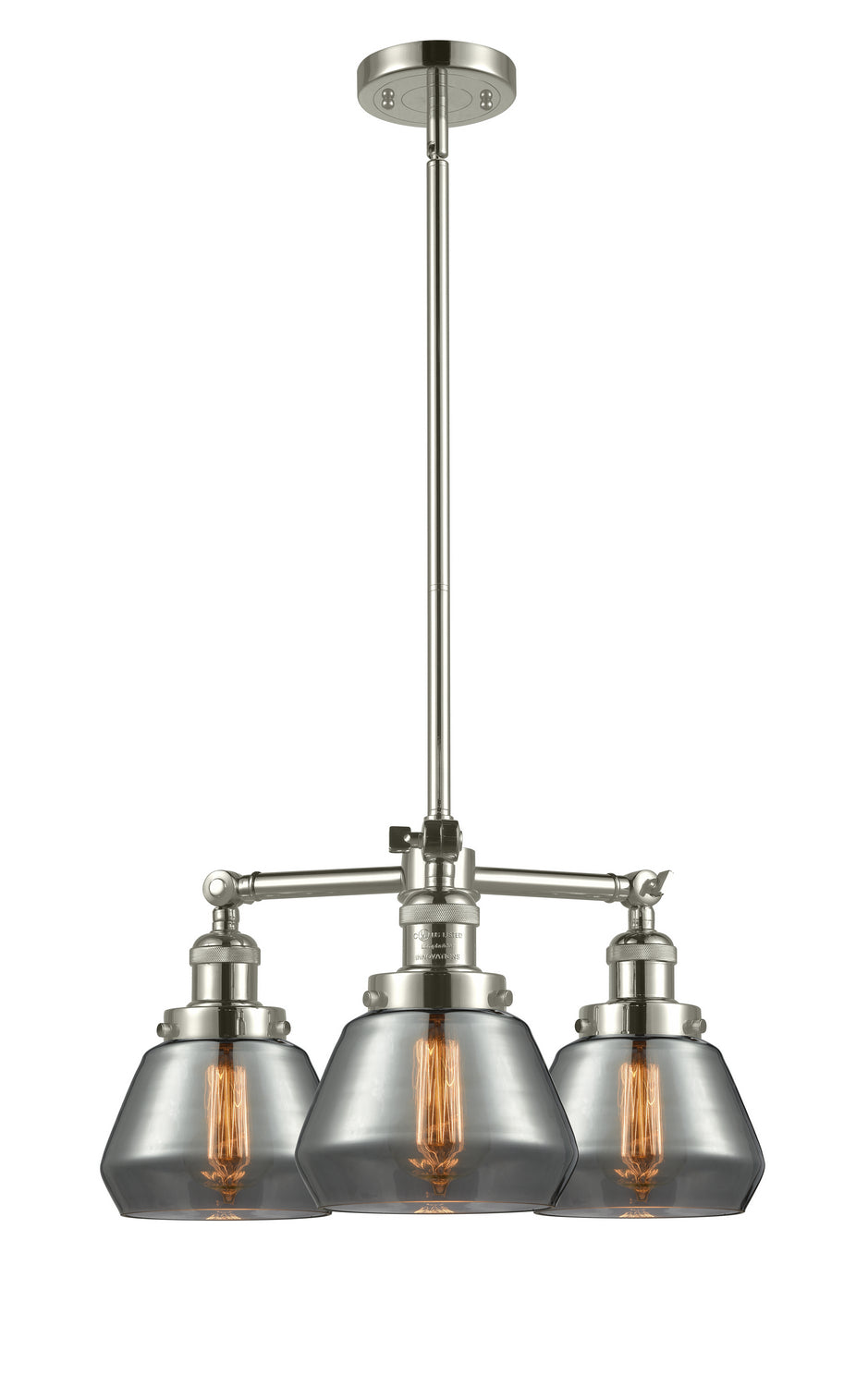 Innovations Franklin Restoration 207-PN-G173-LED Chandelier Light - Polished Nickel