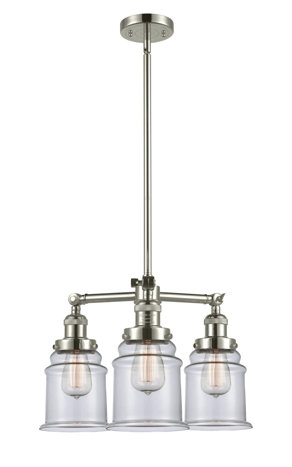 Innovations Franklin Restoration 207-PN-G182-LED Chandelier Light - Polished Nickel