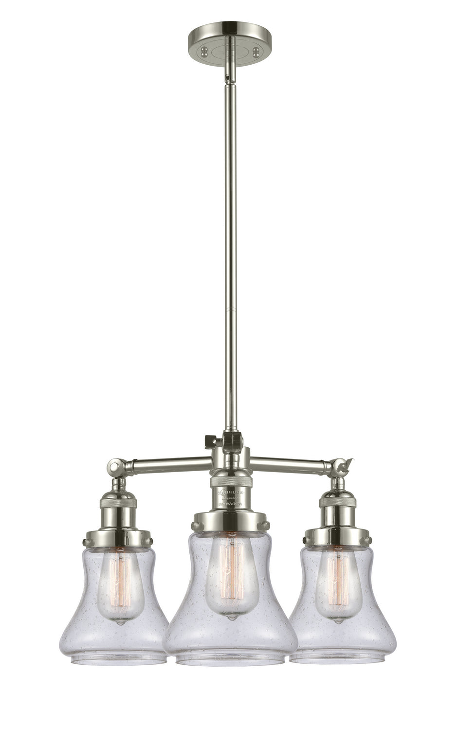 Innovations Franklin Restoration 207-PN-G194-LED Chandelier Light - Polished Nickel