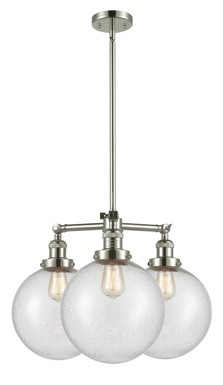 Innovations Franklin Restoration 207-PN-G204-10-LED Chandelier Light - Polished Nickel