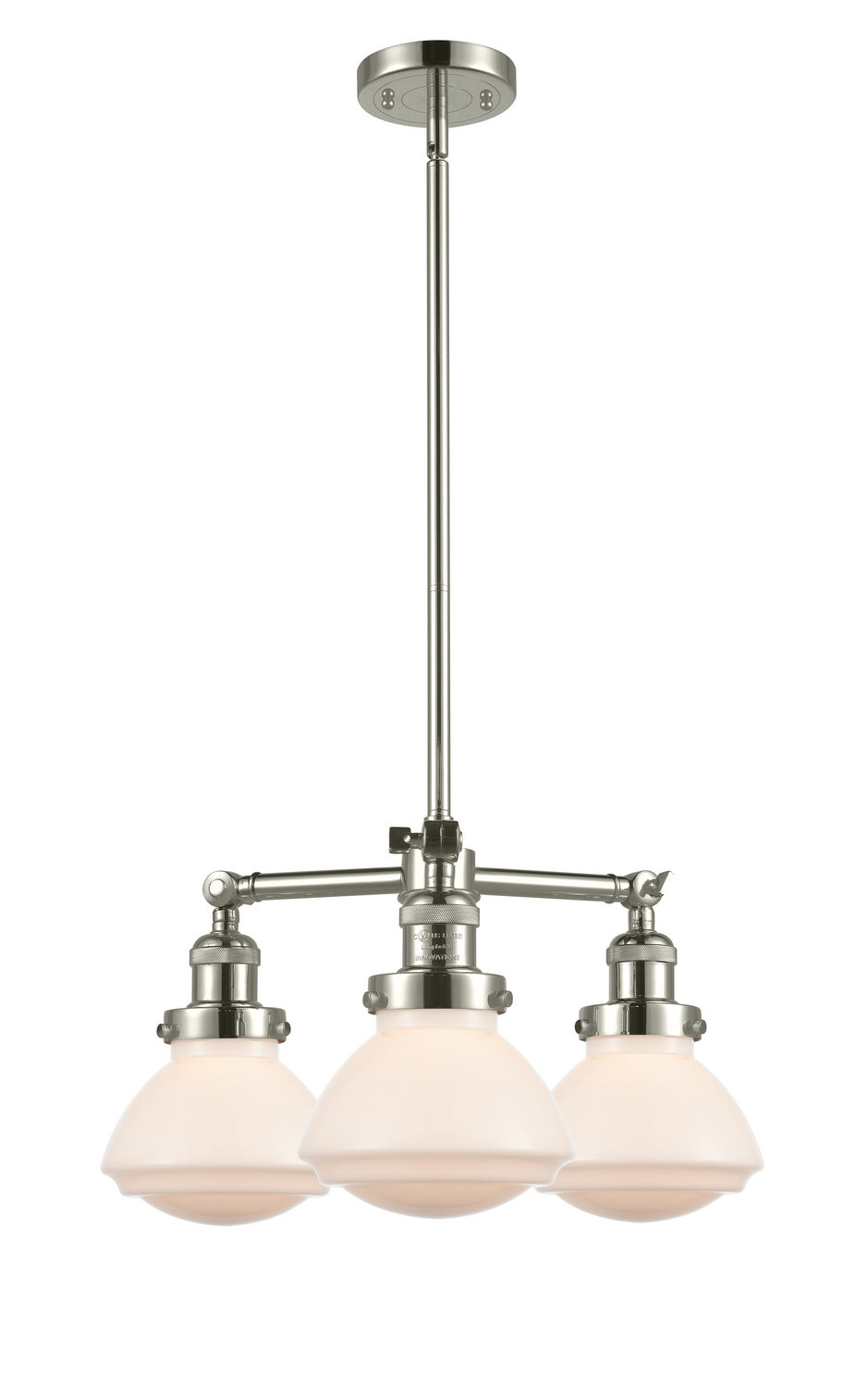 Innovations Franklin Restoration 207-PN-G321 Chandelier Light - Polished Nickel