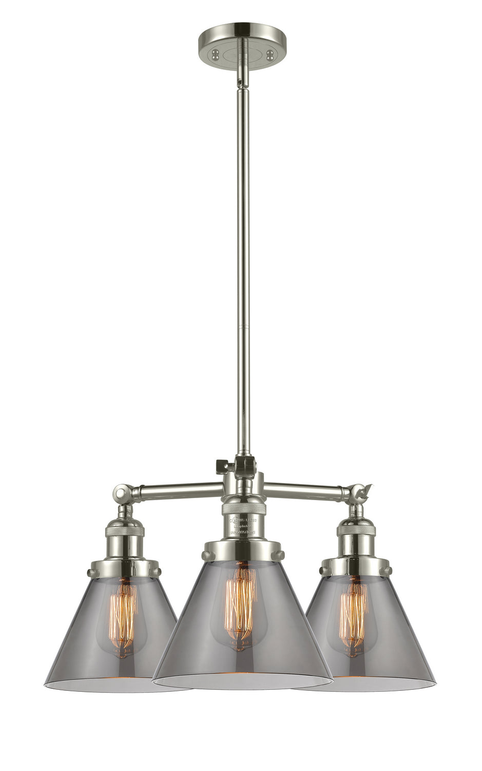 Innovations Franklin Restoration 207-PN-G43-LED Chandelier Light - Polished Nickel