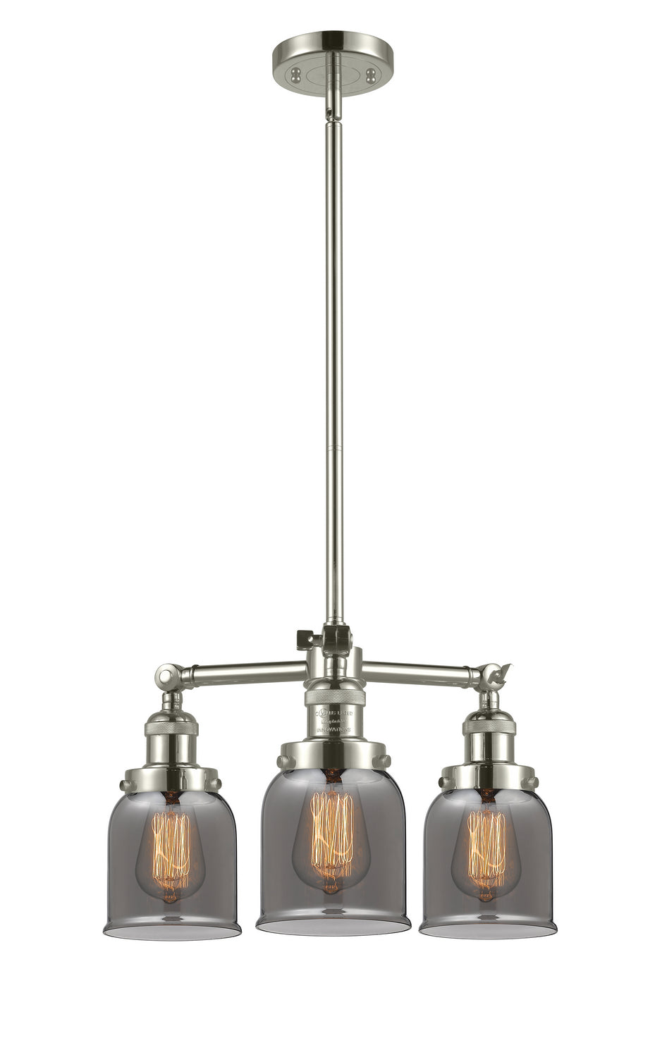 Innovations Franklin Restoration 207-PN-G53-LED Chandelier Light - Polished Nickel