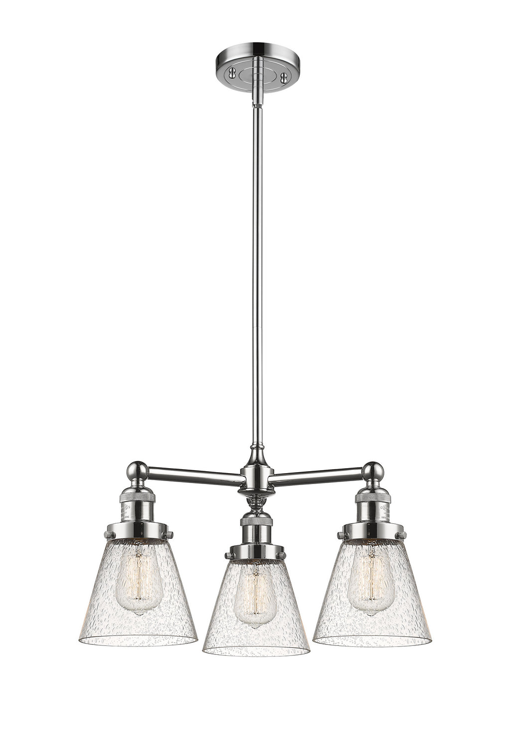 Innovations Franklin Restoration 207-PN-G64-LED Chandelier Light - Polished Nickel