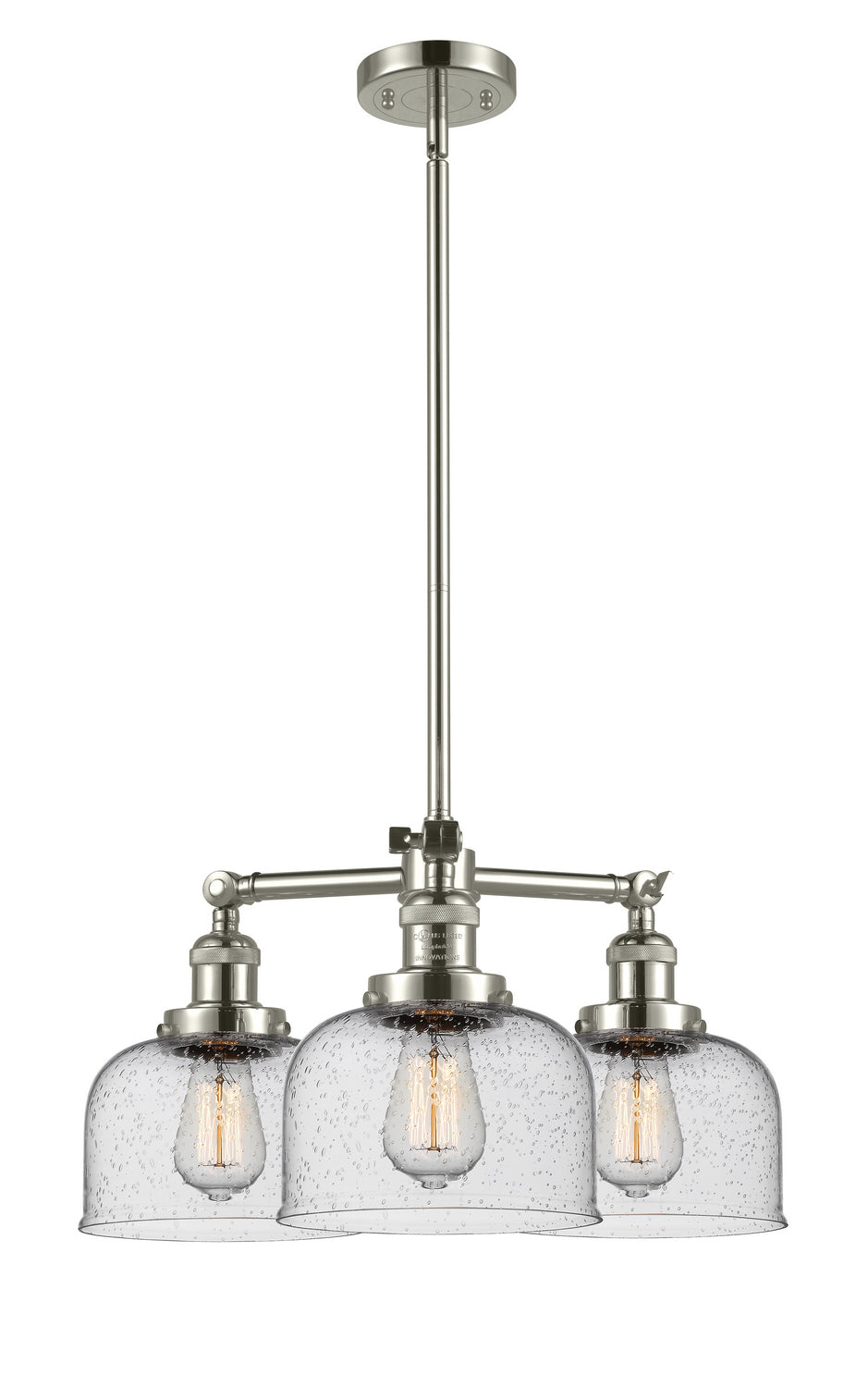 Innovations Franklin Restoration 207-PN-G74-LED Chandelier Light - Polished Nickel