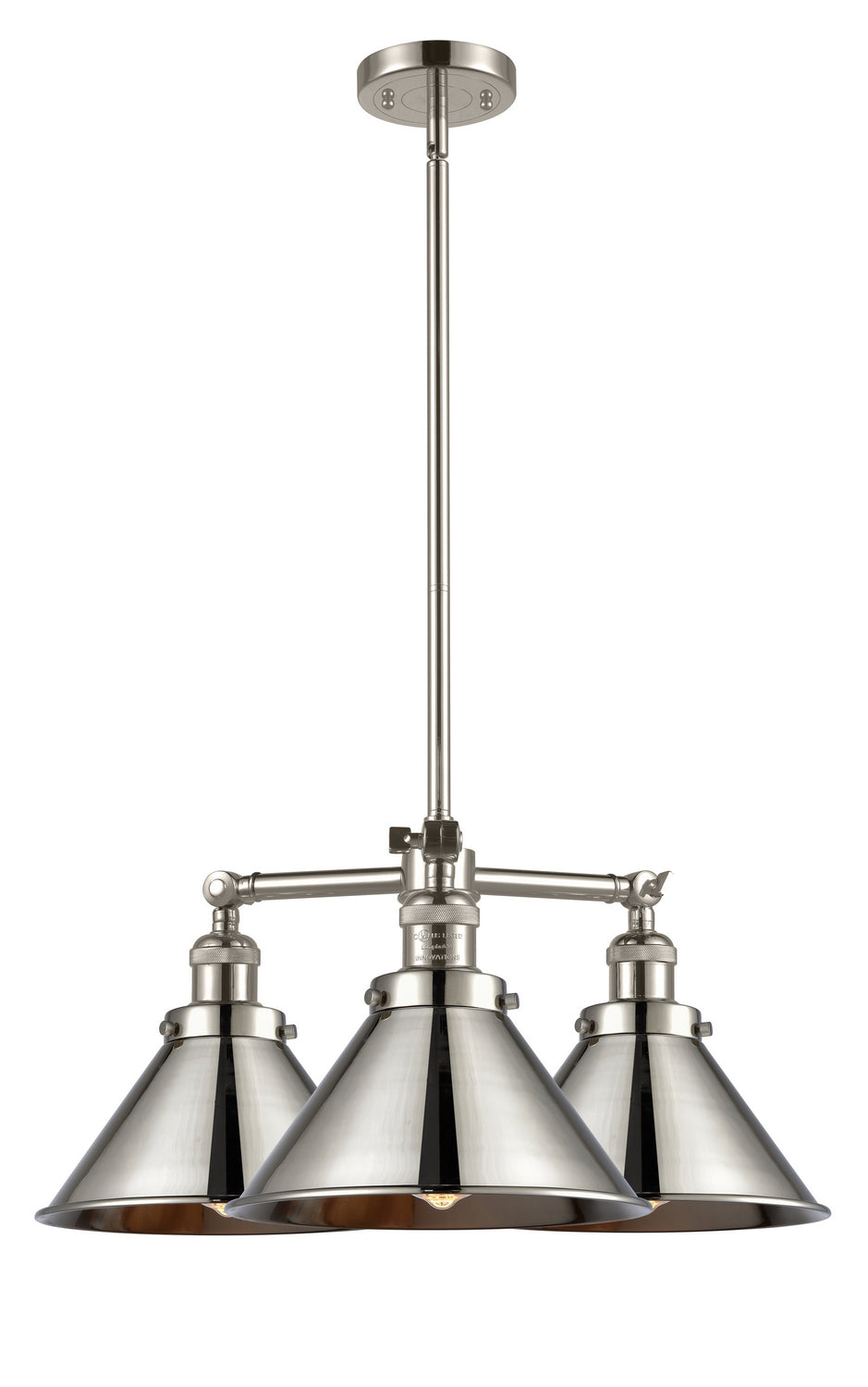 Innovations Franklin Restoration 207-PN-M10-LED Chandelier Light - Polished Nickel