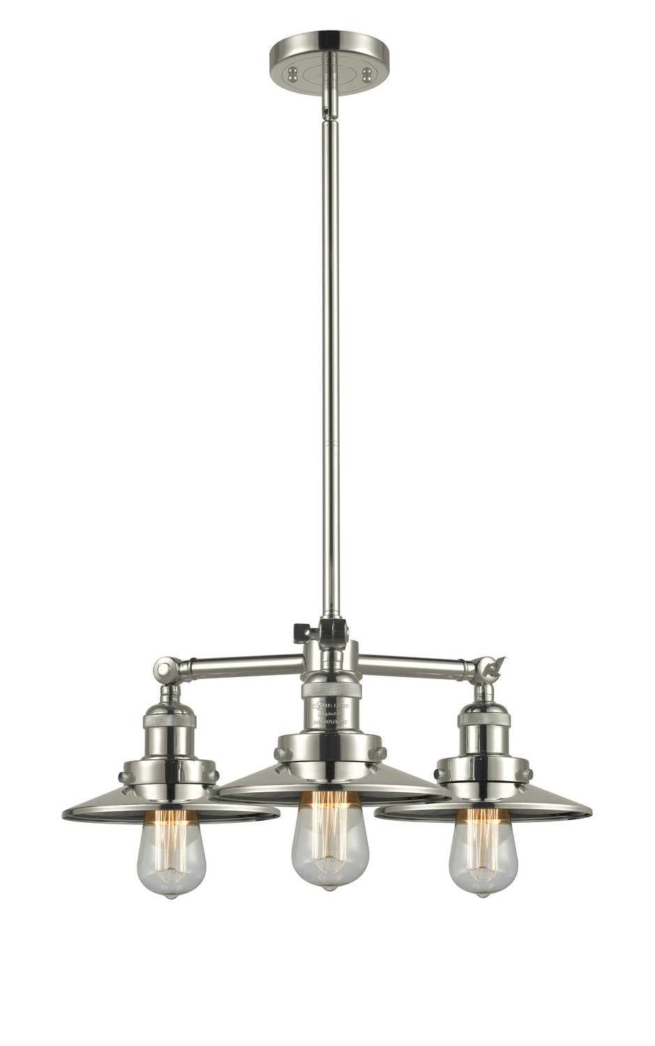 Innovations Franklin Restoration 207-PN-M1-PN-LED Chandelier Light - Polished Nickel
