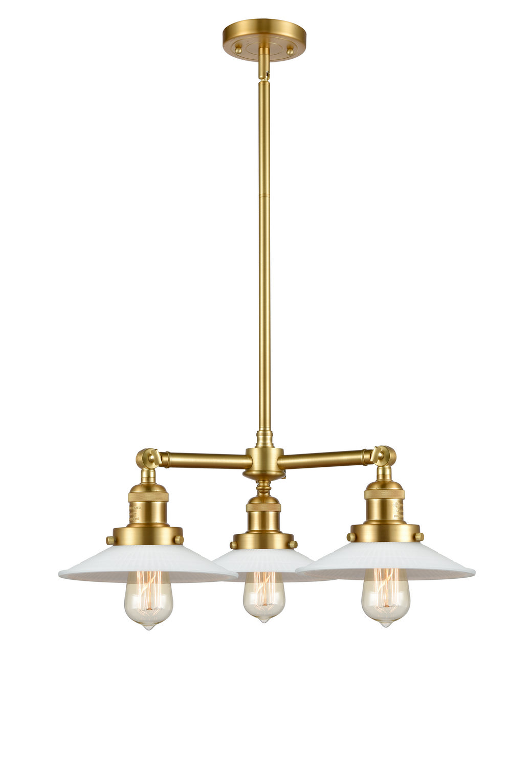 Innovations Franklin Restoration 207-SG-G1 Chandelier Light - Satin Gold