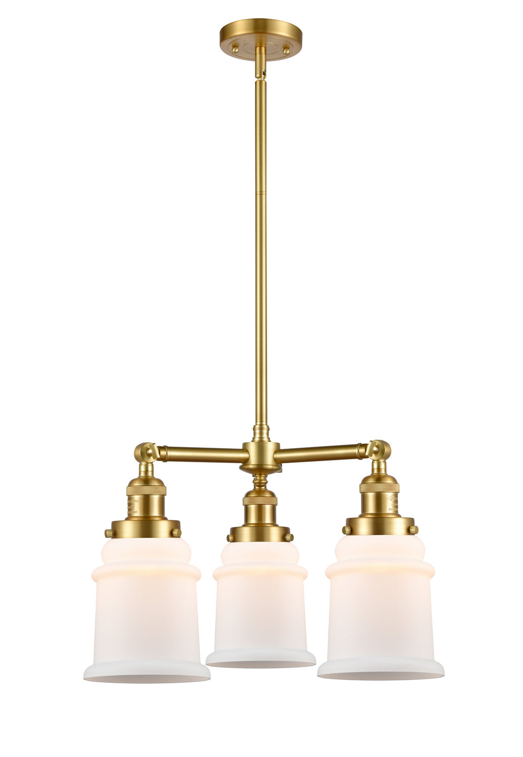 Innovations Franklin Restoration 207-SG-G181-LED Chandelier Light - Satin Gold