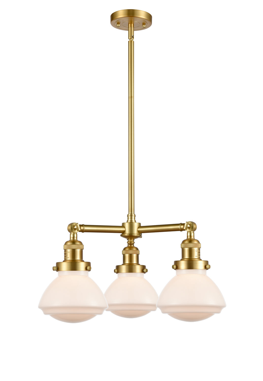 Innovations Franklin Restoration 207-SG-G321-LED Chandelier Light - Satin Gold
