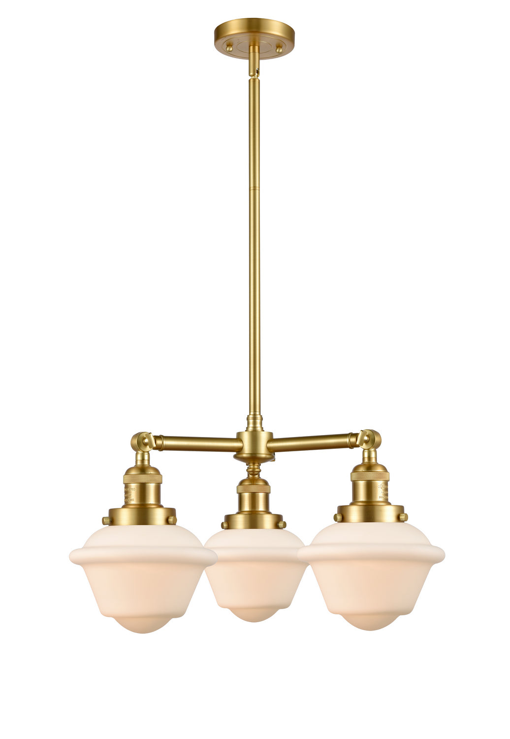 Innovations Franklin Restoration 207-SG-G531 Chandelier Light - Satin Gold