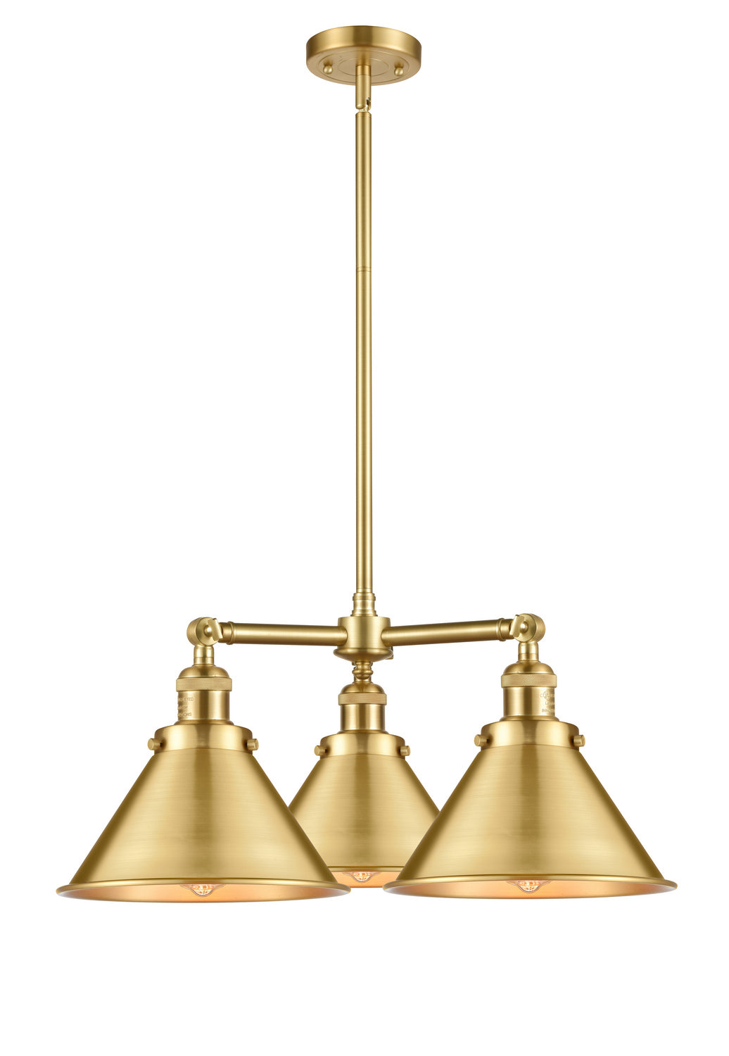 Innovations Franklin Restoration 207-SG-M10-LED Chandelier Light - Satin Gold