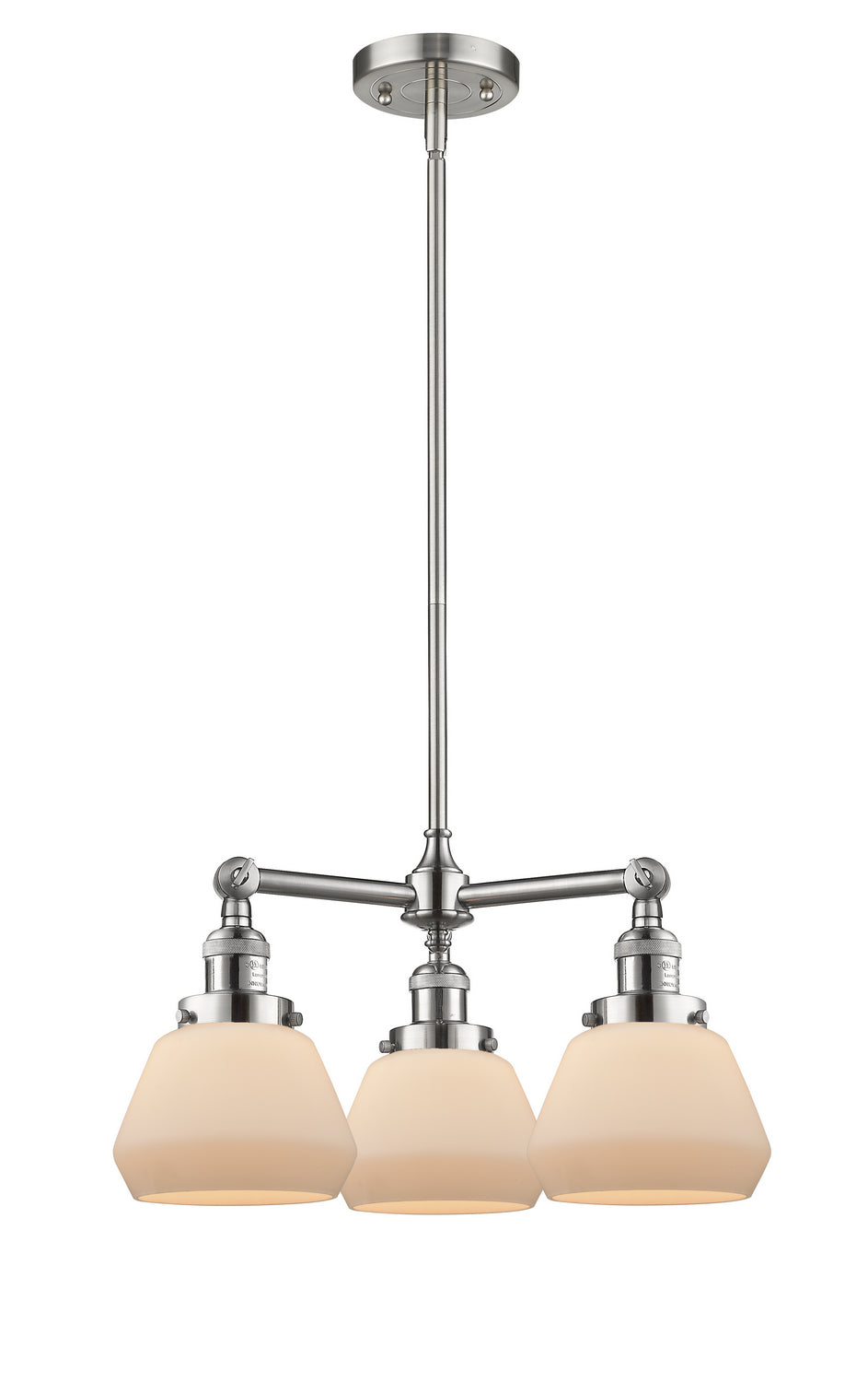 Innovations Franklin Restoration 207-SN-G171-LED Chandelier Light - Brushed Satin Nickel