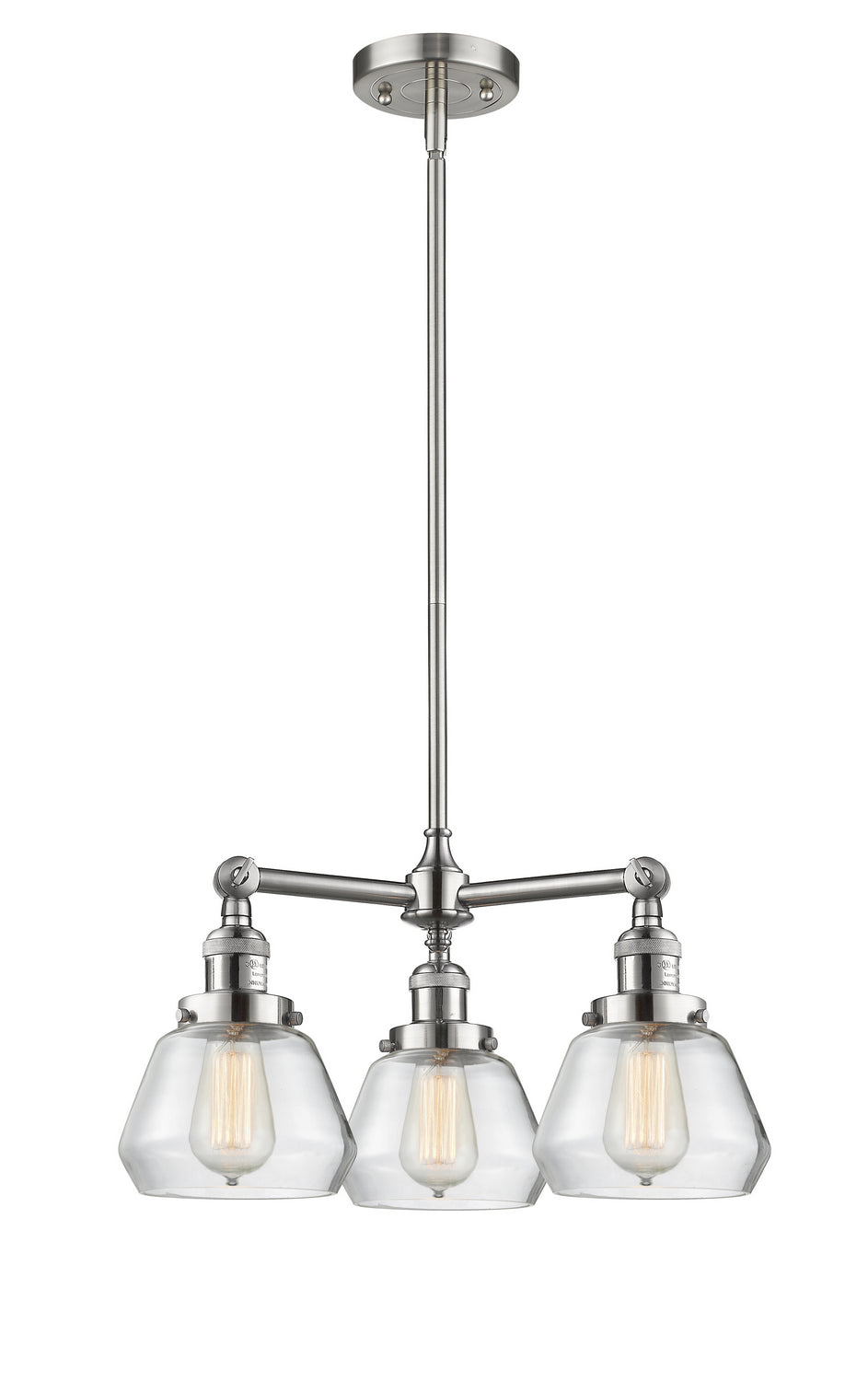 Innovations Franklin Restoration 207-SN-G172-LED Chandelier Light - Brushed Satin Nickel