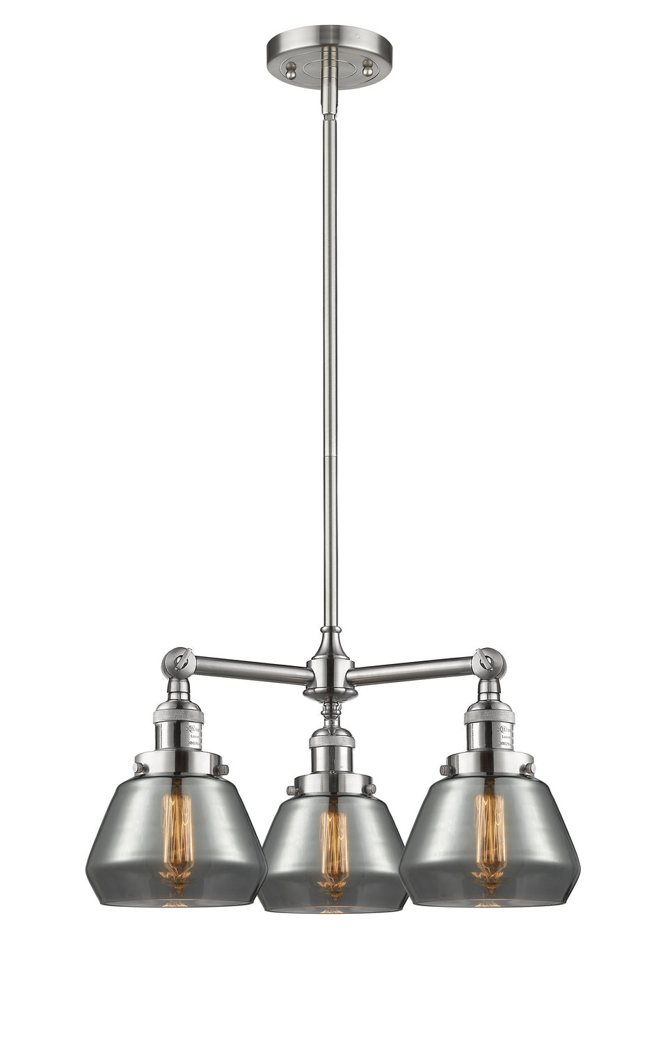 Innovations Franklin Restoration 207-SN-G173-LED Chandelier Light - Brushed Satin Nickel