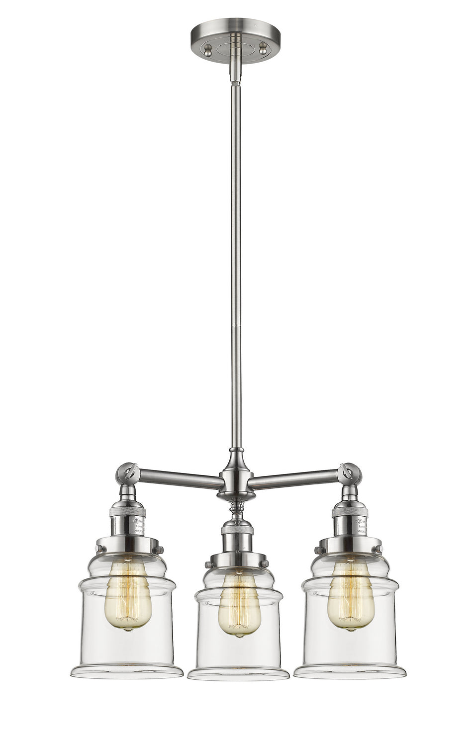 Innovations Franklin Restoration 207-SN-G182-LED Chandelier Light - Brushed Satin Nickel