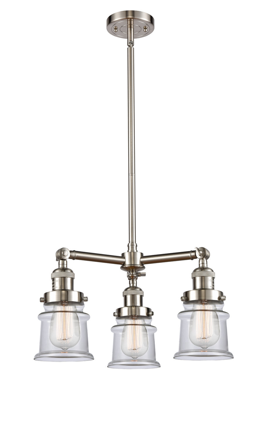 Innovations Franklin Restoration 207-SN-G182S Chandelier Light - Brushed Satin Nickel