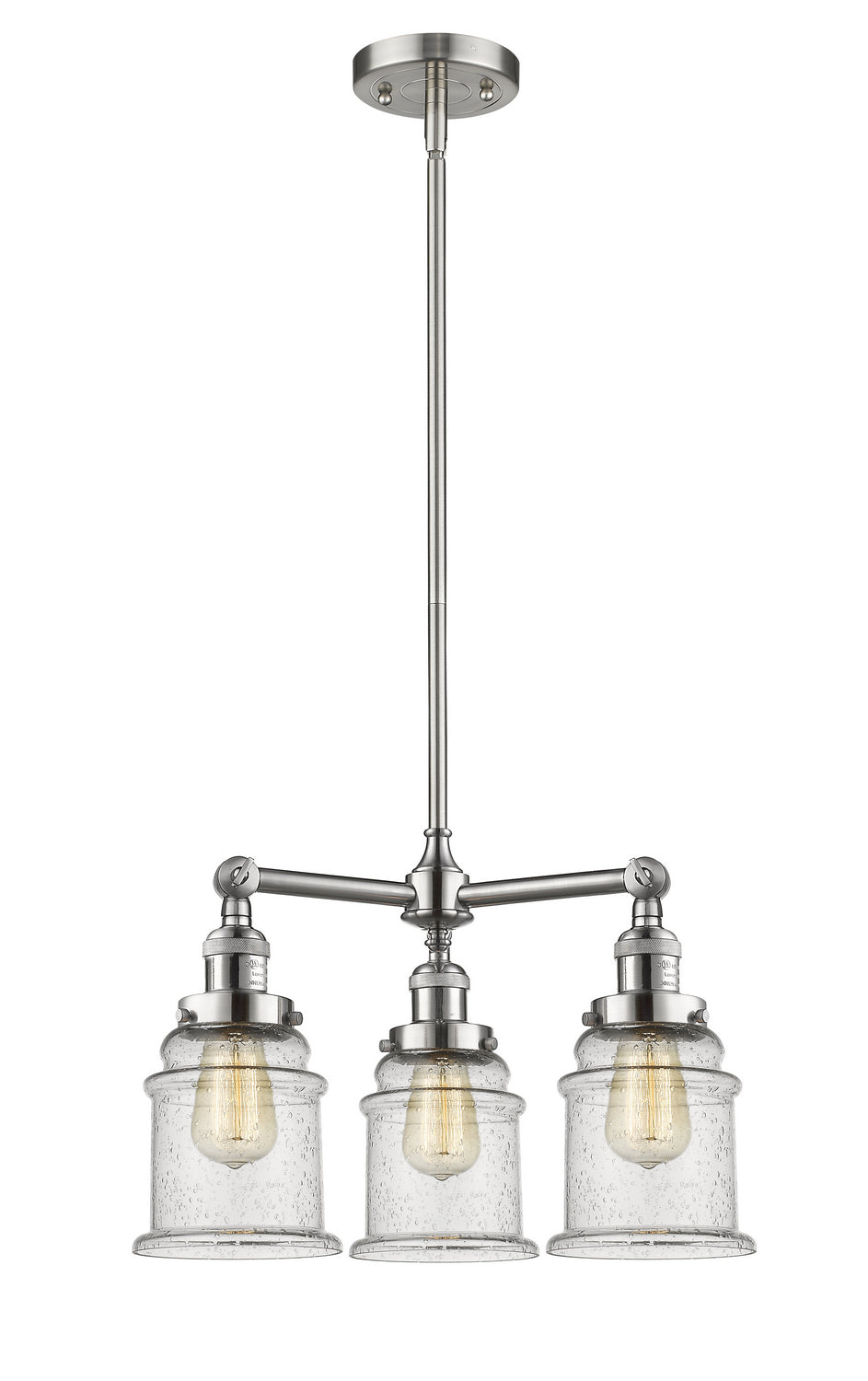 Innovations Franklin Restoration 207-SN-G184-LED Chandelier Light - Brushed Satin Nickel