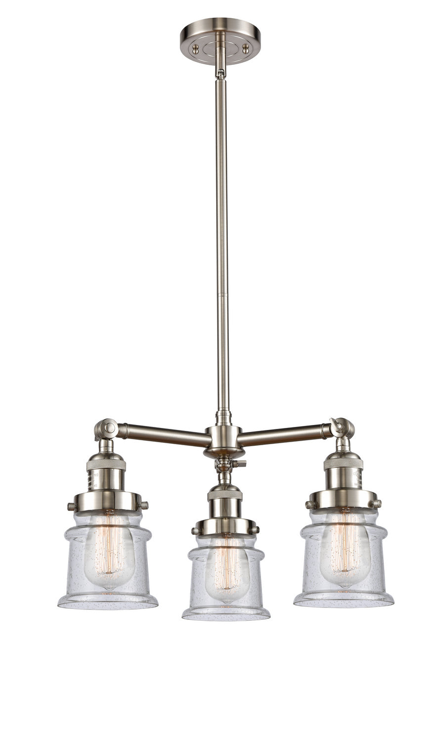 Innovations Franklin Restoration 207-SN-G184S-LED Chandelier Light - Brushed Satin Nickel