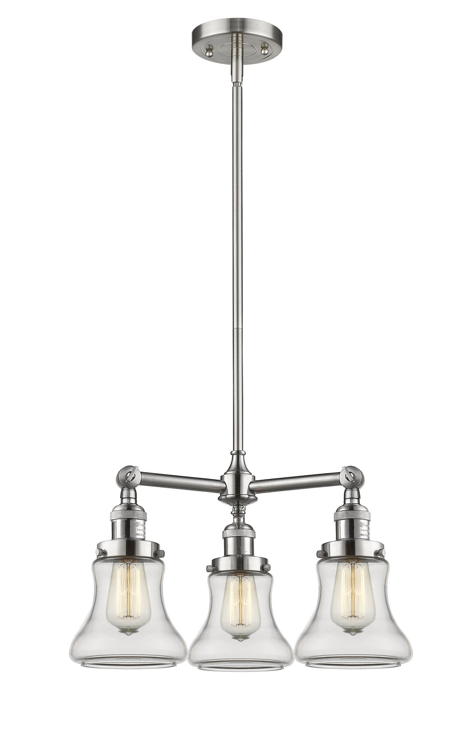 Innovations Franklin Restoration 207-SN-G192-LED Chandelier Light - Brushed Satin Nickel