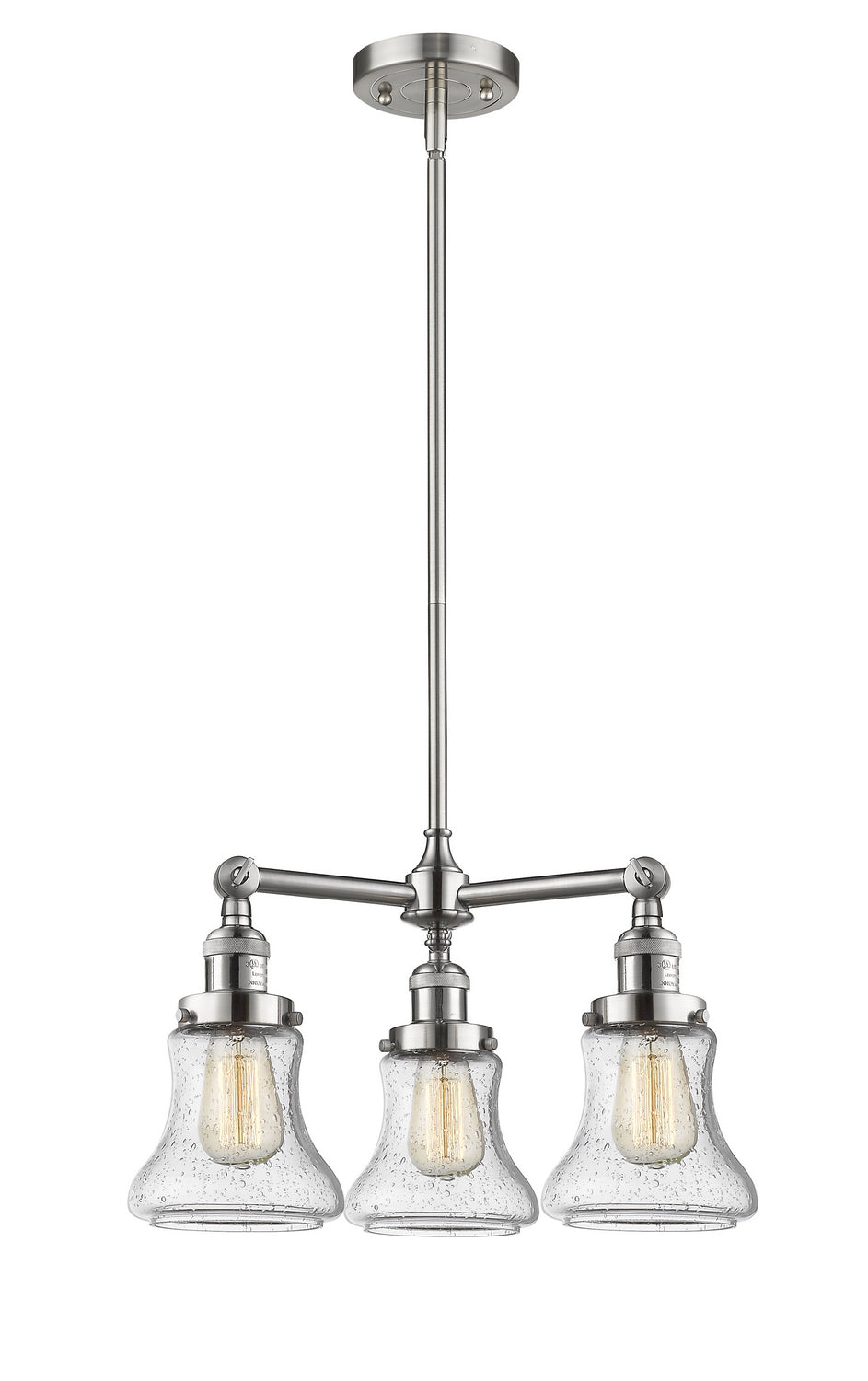 Innovations Franklin Restoration 207-SN-G194-LED Chandelier Light - Brushed Satin Nickel