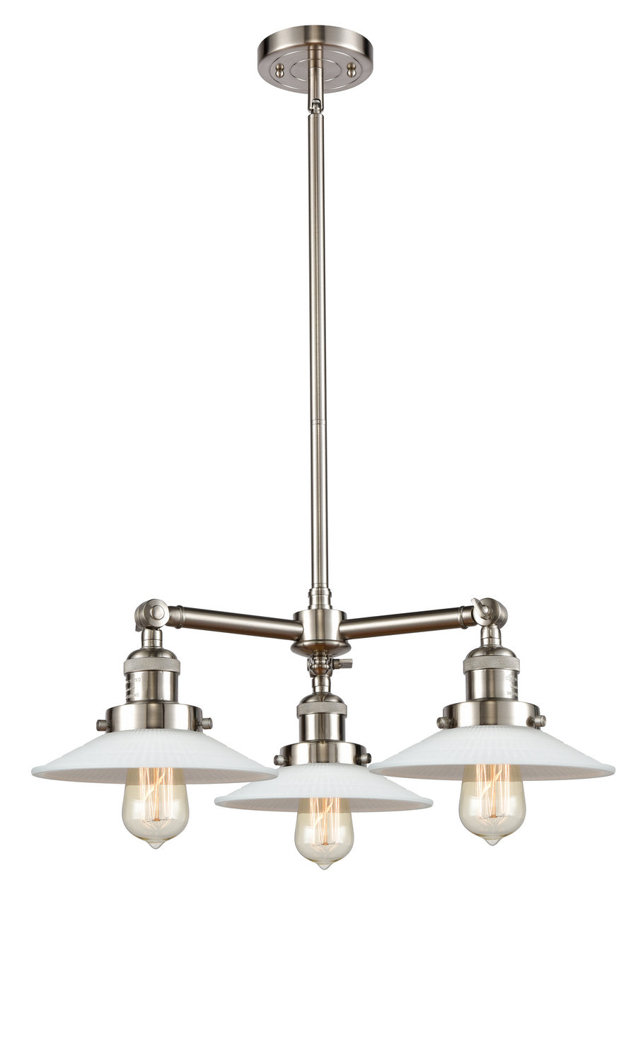 Innovations Franklin Restoration 207-SN-G1-LED Chandelier Light - Brushed Satin Nickel
