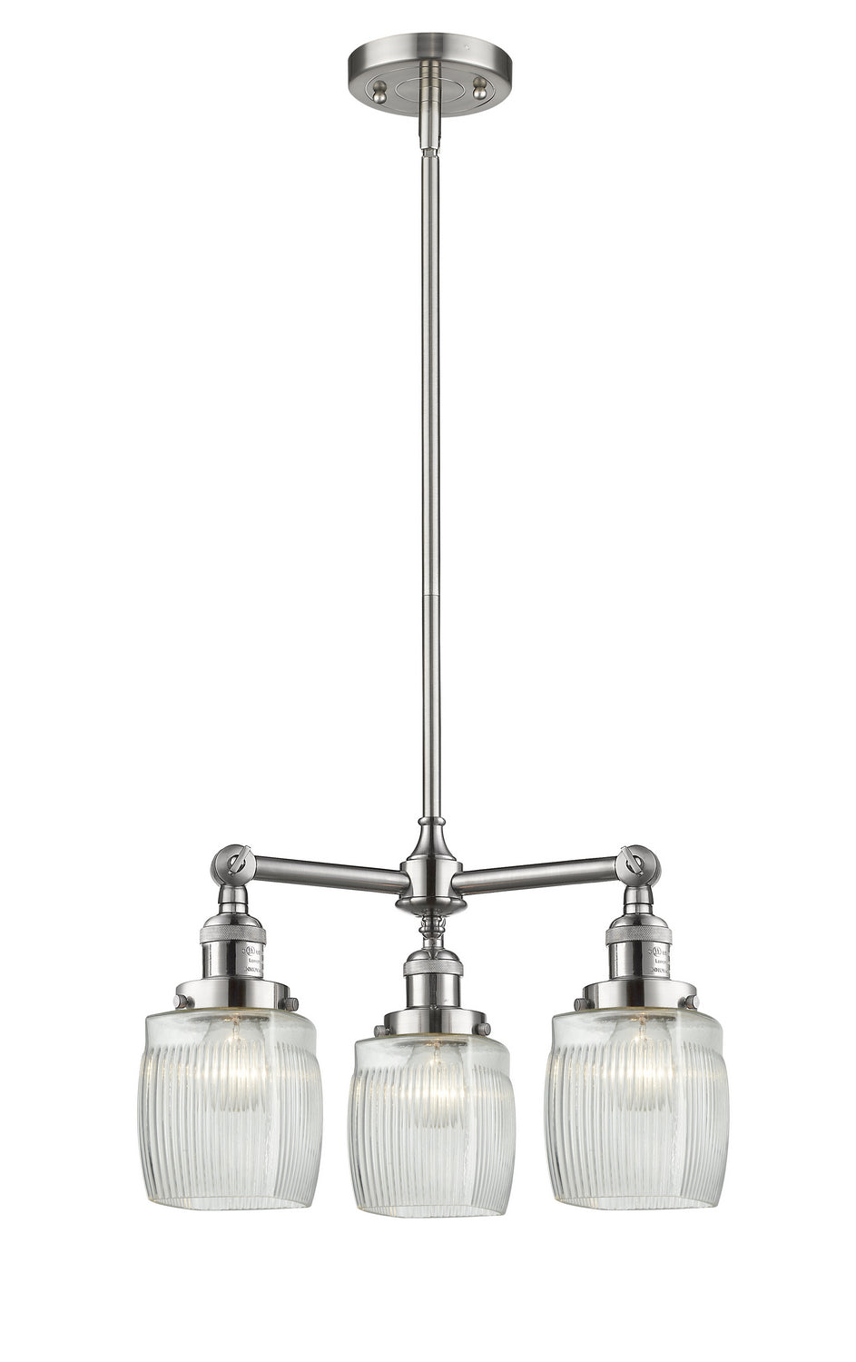 Innovations Franklin Restoration 207-SN-G302 Chandelier Light - Brushed Satin Nickel