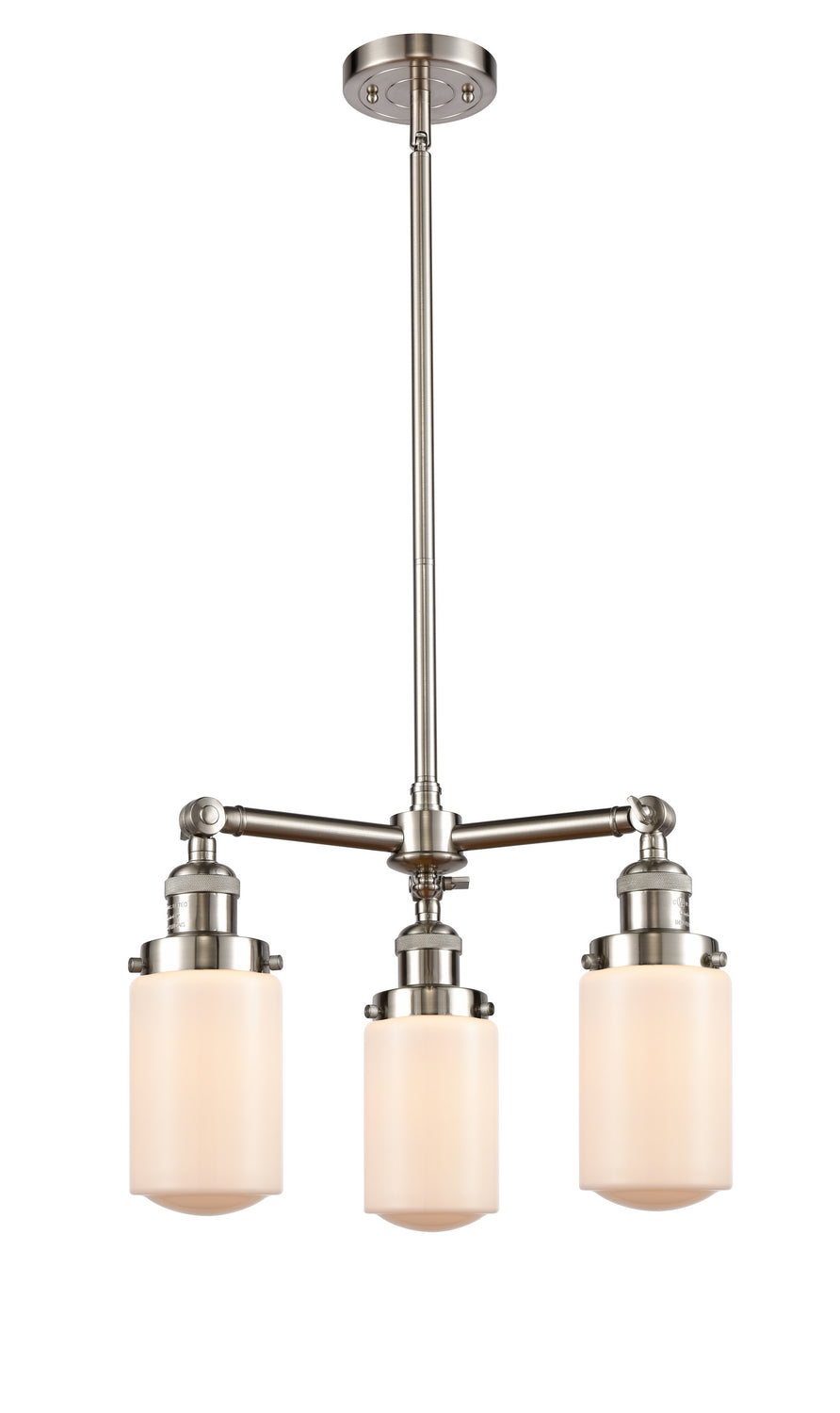 Innovations Franklin Restoration 207-SN-G311-LED Chandelier Light - Brushed Satin Nickel