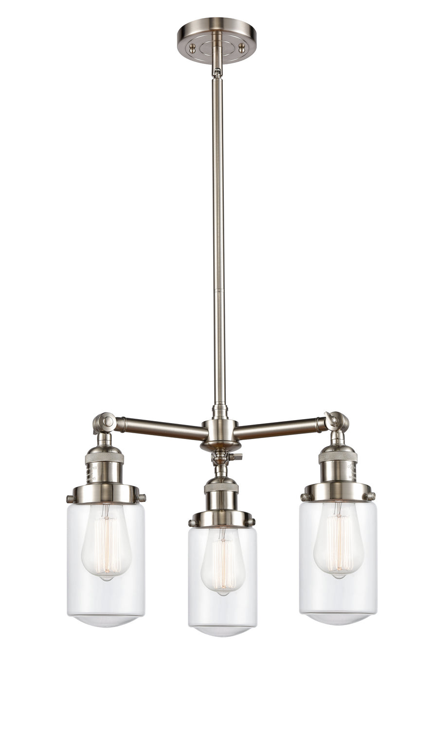 Innovations Franklin Restoration 207-SN-G312-LED Chandelier Light - Brushed Satin Nickel