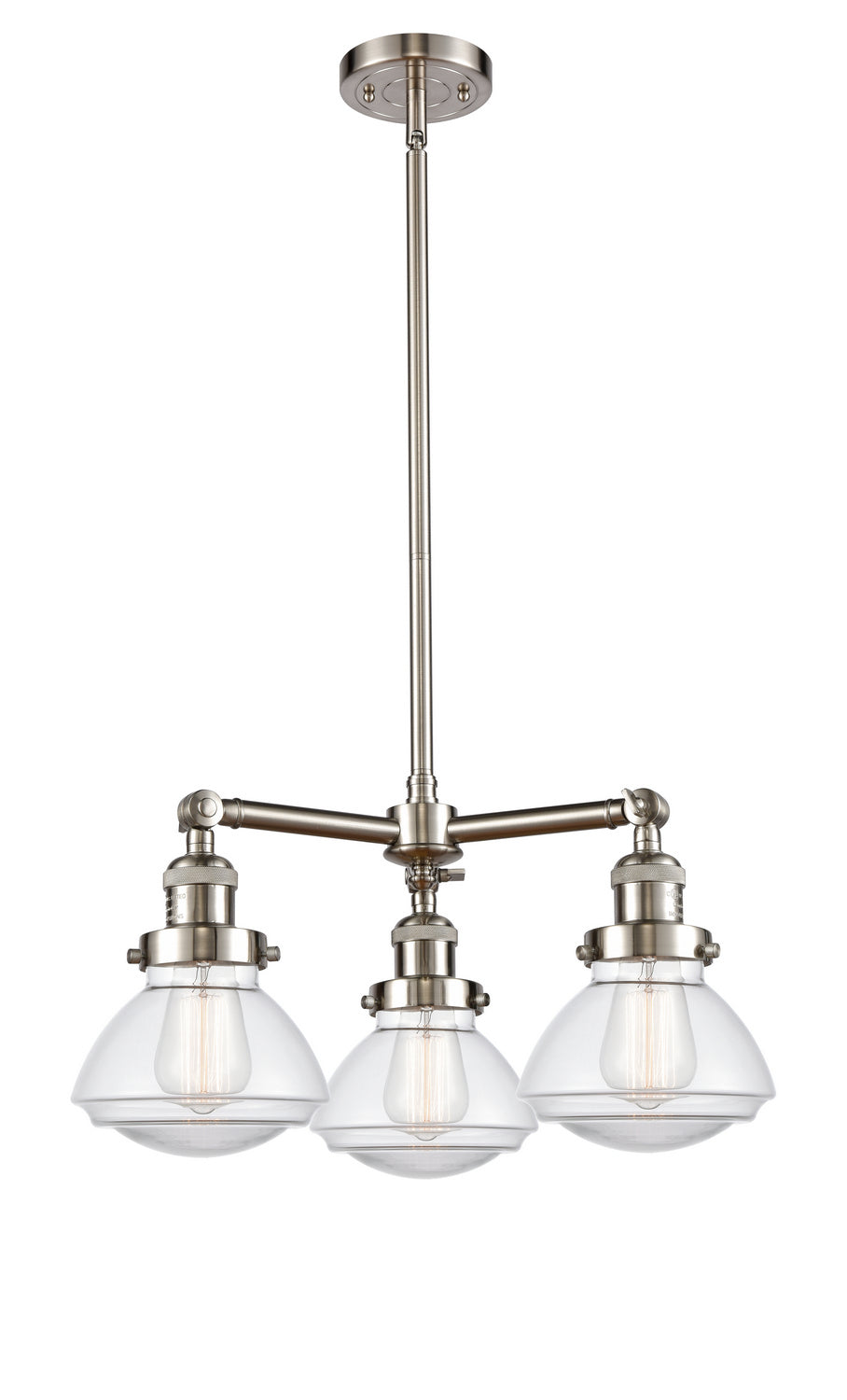 Innovations Franklin Restoration 207-SN-G322 Chandelier Light - Brushed Satin Nickel