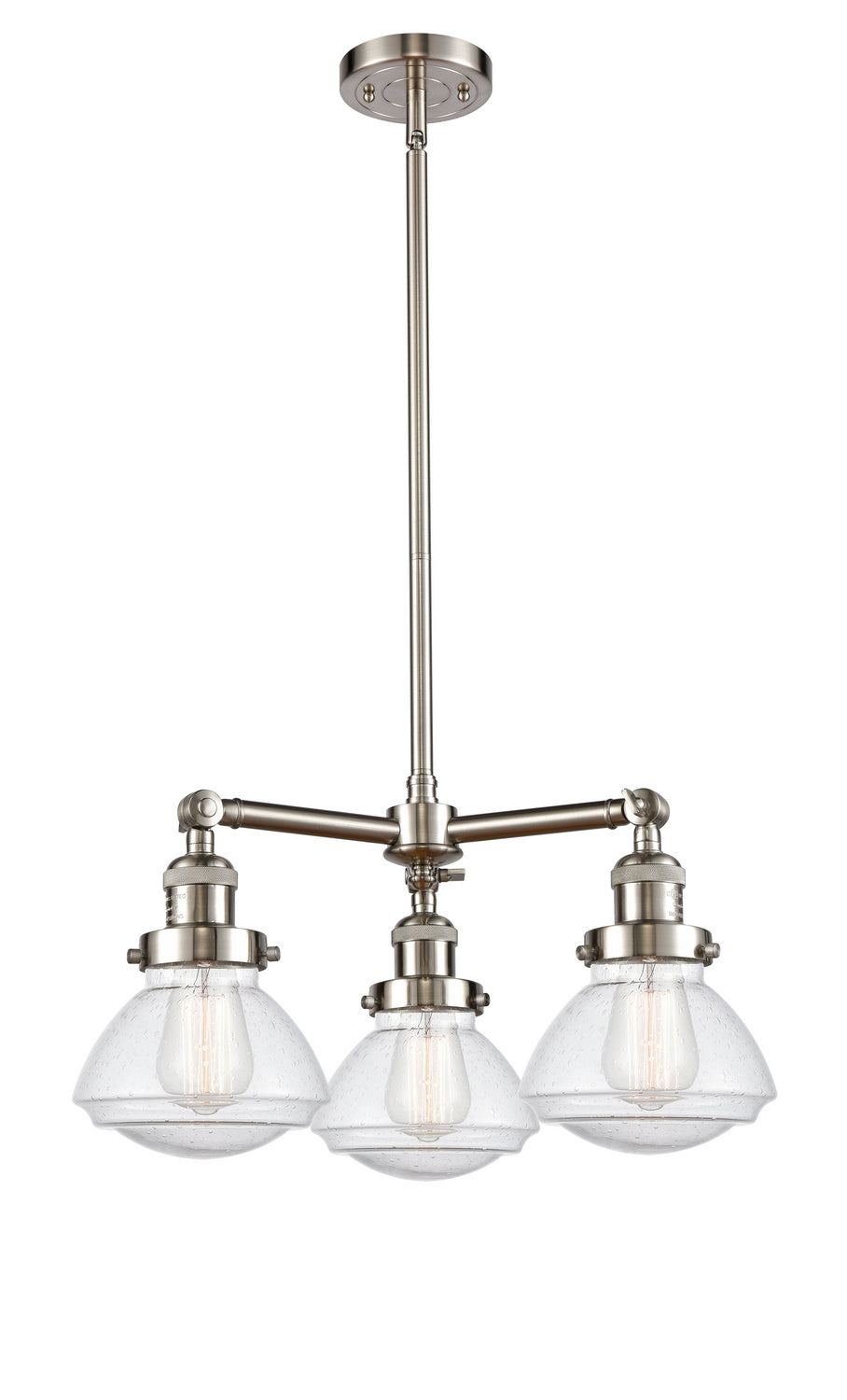 Innovations Franklin Restoration 207-SN-G324-LED Chandelier Light - Brushed Satin Nickel