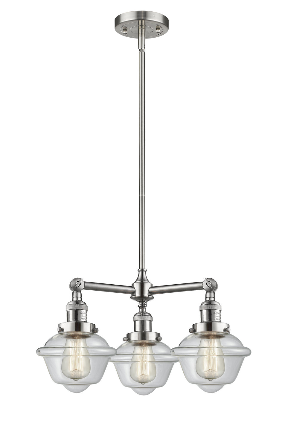 Innovations Franklin Restoration 207-SN-G532 Chandelier Light - Brushed Satin Nickel
