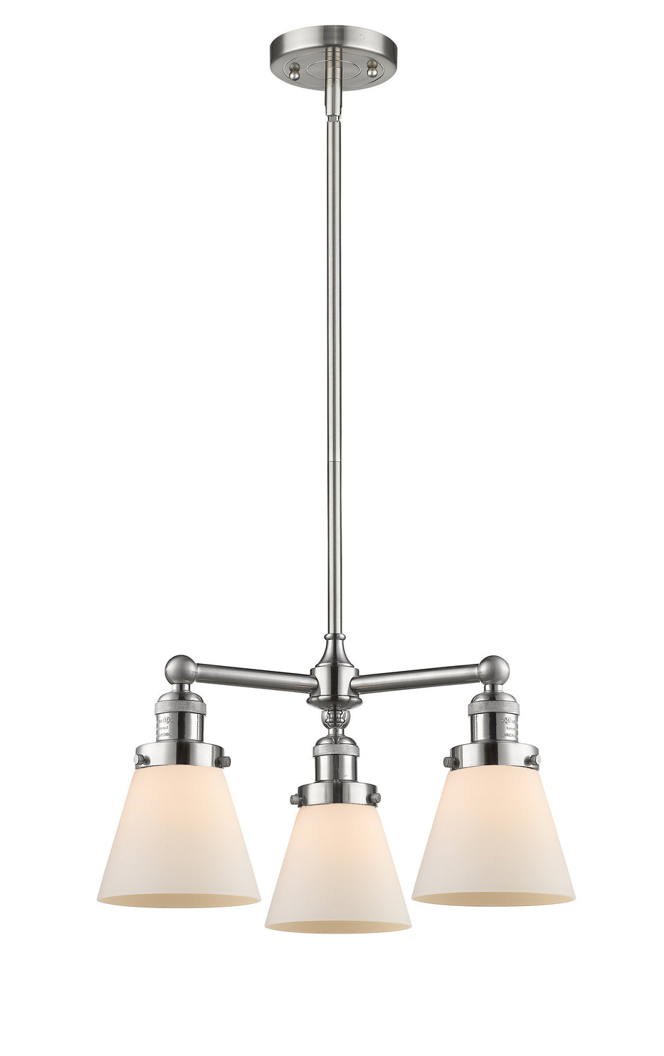 Innovations Franklin Restoration 207-SN-G61-LED Chandelier Light - Brushed Satin Nickel