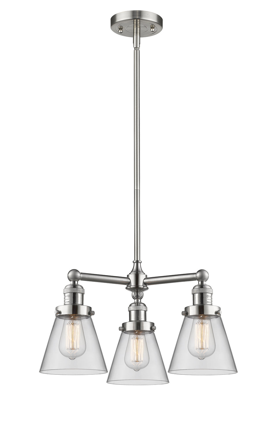 Innovations Franklin Restoration 207-SN-G62-LED Chandelier Light - Brushed Satin Nickel