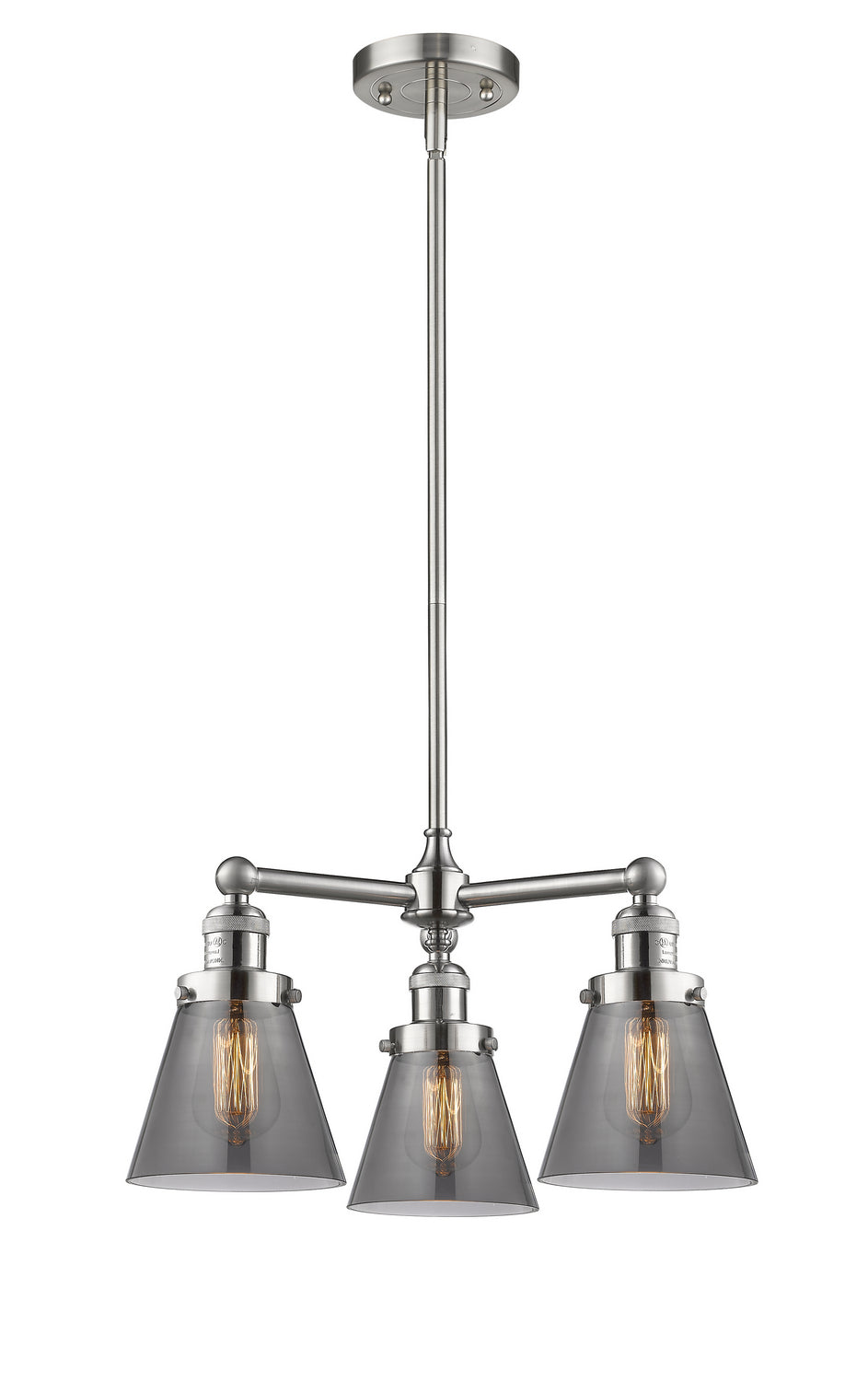 Innovations Franklin Restoration 207-SN-G63-LED Chandelier Light - Brushed Satin Nickel