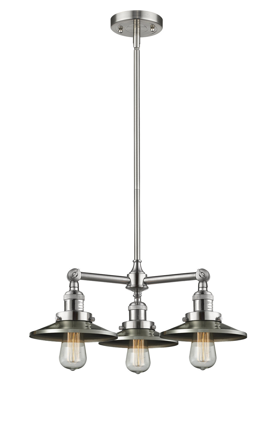 Innovations Franklin Restoration 207-SN-M2-LED Chandelier Light - Brushed Satin Nickel