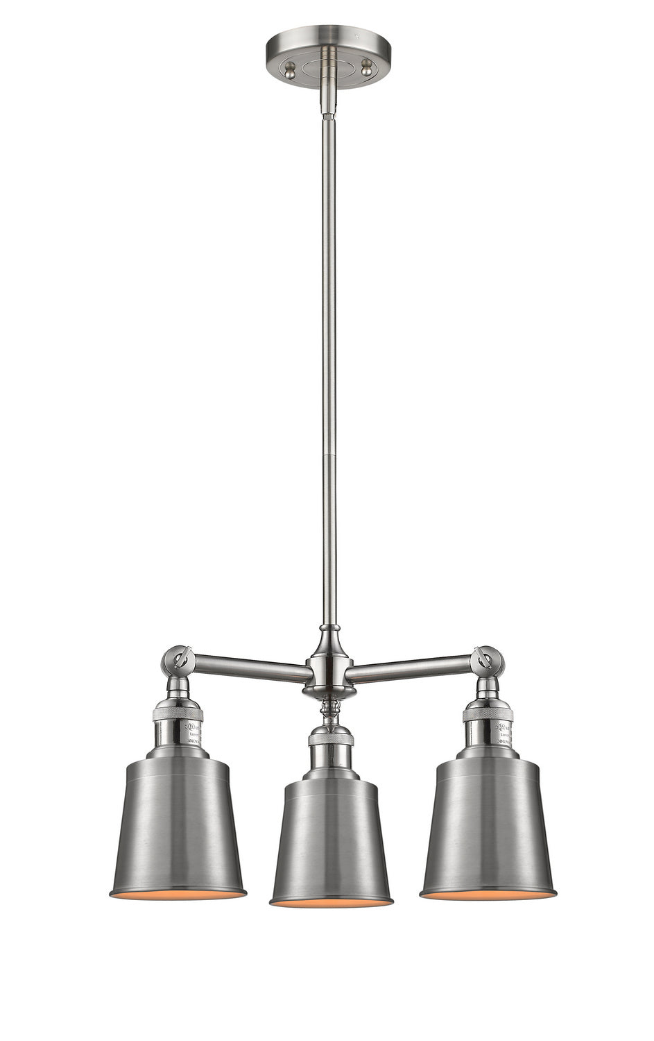 Innovations Franklin Restoration 207-SN-M9-SN Chandelier Light - Brushed Satin Nickel