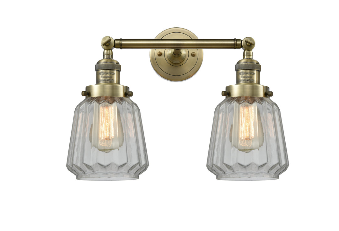 Innovations Franklin Restoration 208-AB-G142-LED Bath Vanity Light 16 in. wide - Antique Brass