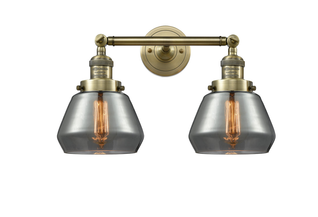 Innovations Franklin Restoration 208-AB-G173-LED Bath Vanity Light 17 in. wide - Antique Brass