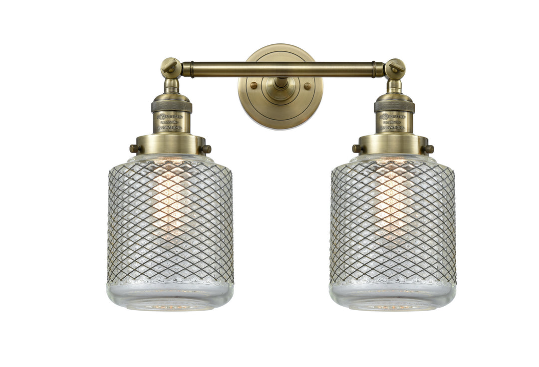 Innovations Franklin Restoration 208-AB-G262-LED Bath Vanity Light 16 in. wide - Antique Brass