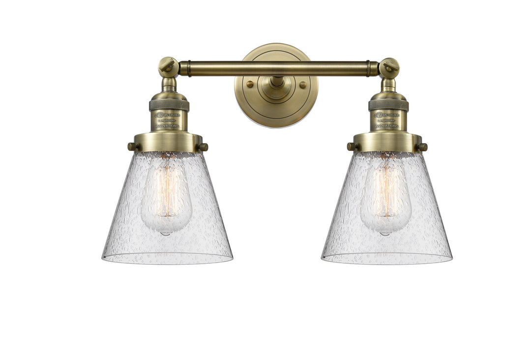 Innovations Franklin Restoration 208-AB-G64 Bath Vanity Light 16 in. wide - Antique Brass