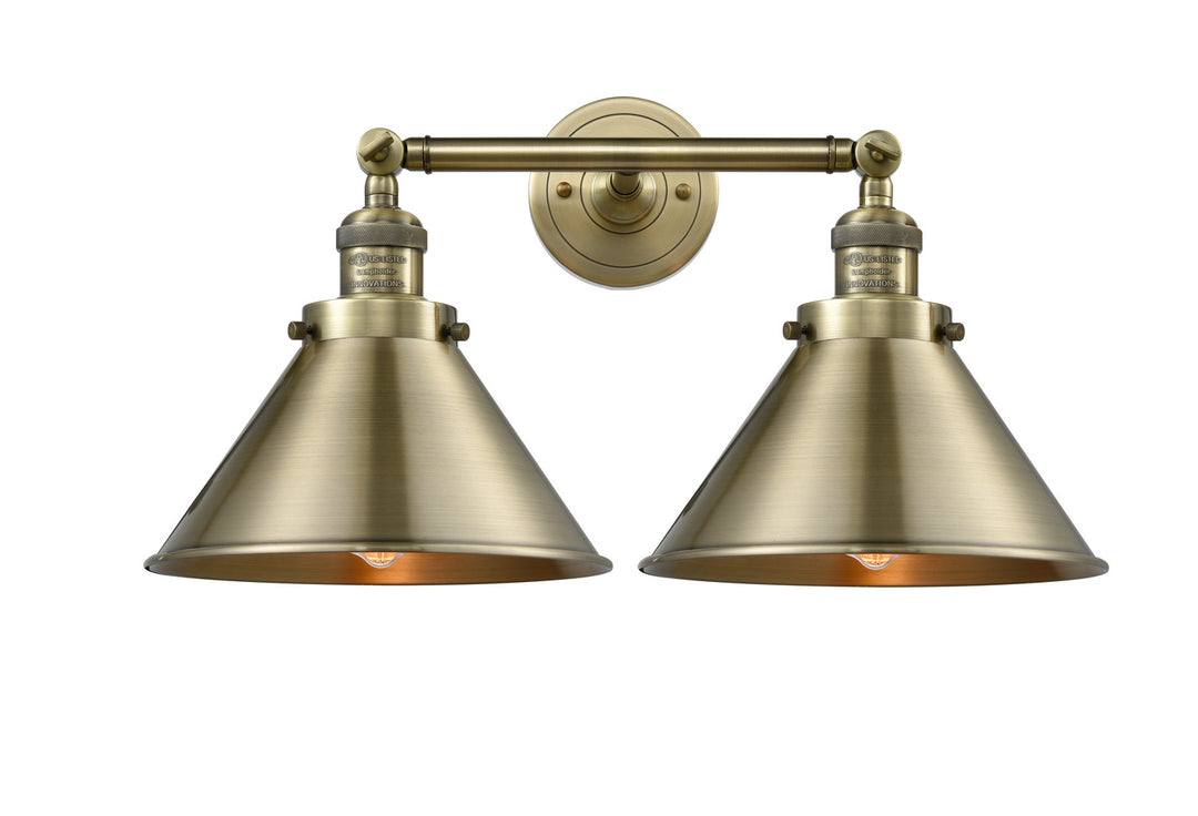 Innovations Franklin Restoration 208-AB-M10-AB Bath Vanity Light 19 in. wide - Antique Brass