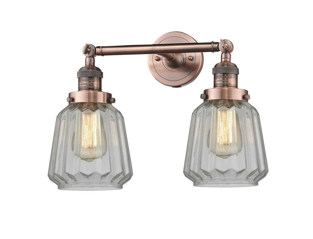 Innovations Franklin Restoration 208-AC-G142-LED Bath Vanity Light 16 in. wide - Antique Copper