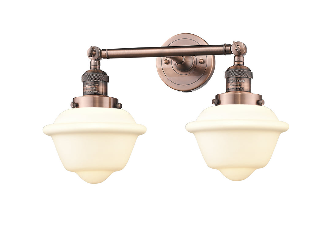 Innovations Franklin Restoration 208-AC-G531-LED Bath Vanity Light 17 in. wide - Antique Copper