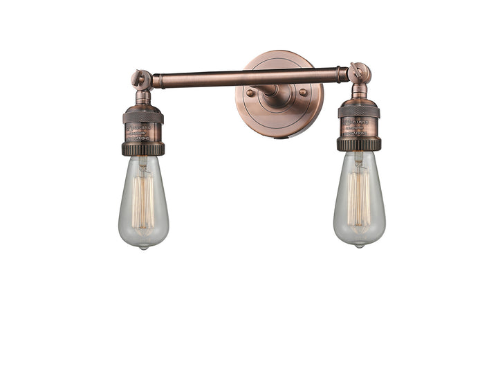 Innovations Franklin Restoration 208-AC-LED Bath Vanity Light 11 in. wide - Antique Copper