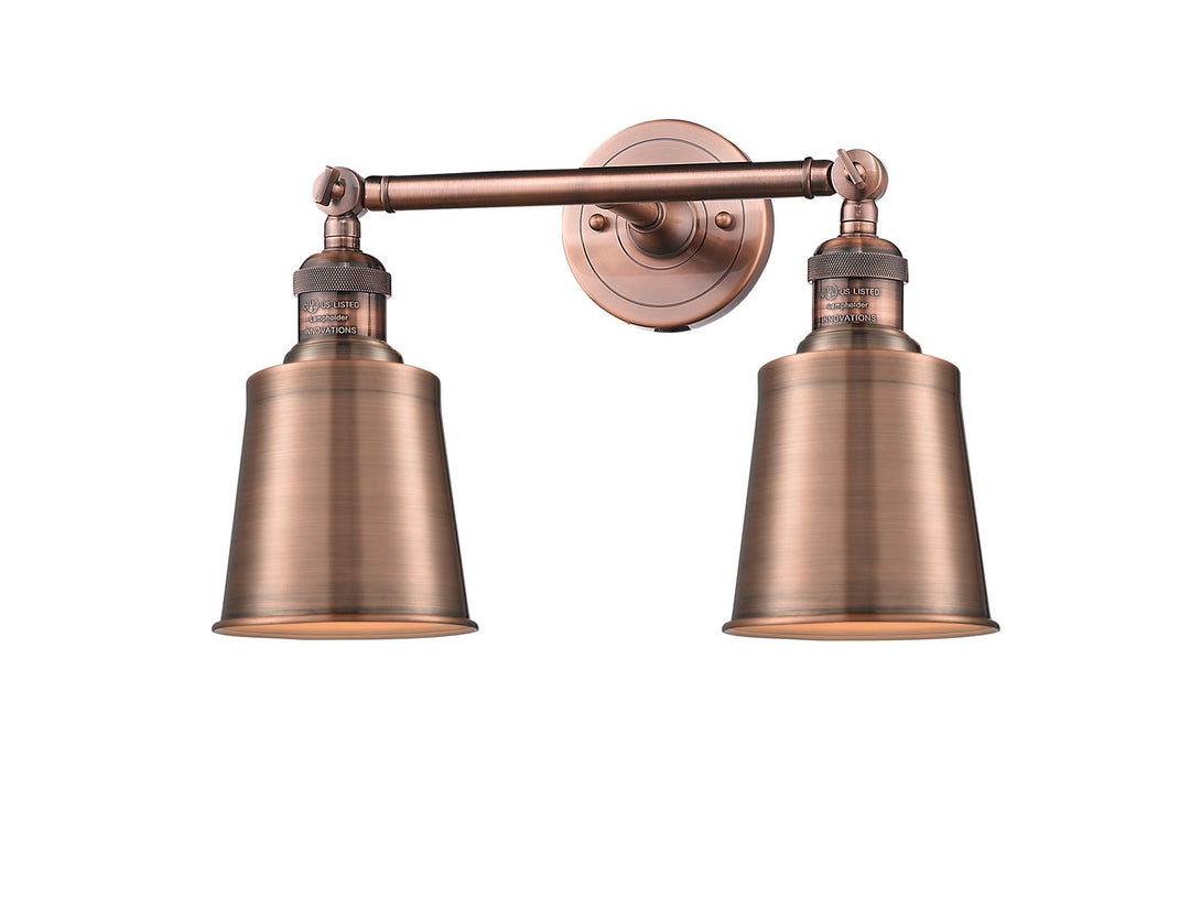 Innovations Franklin Restoration 208-AC-M9-AC Bath Vanity Light 16 in. wide - Antique Copper