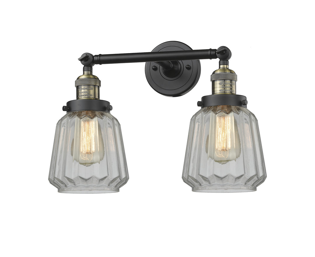 Innovations Franklin Restoration 208-BAB-G142 Bath Vanity Light 16 in. wide - Black Antique Brass